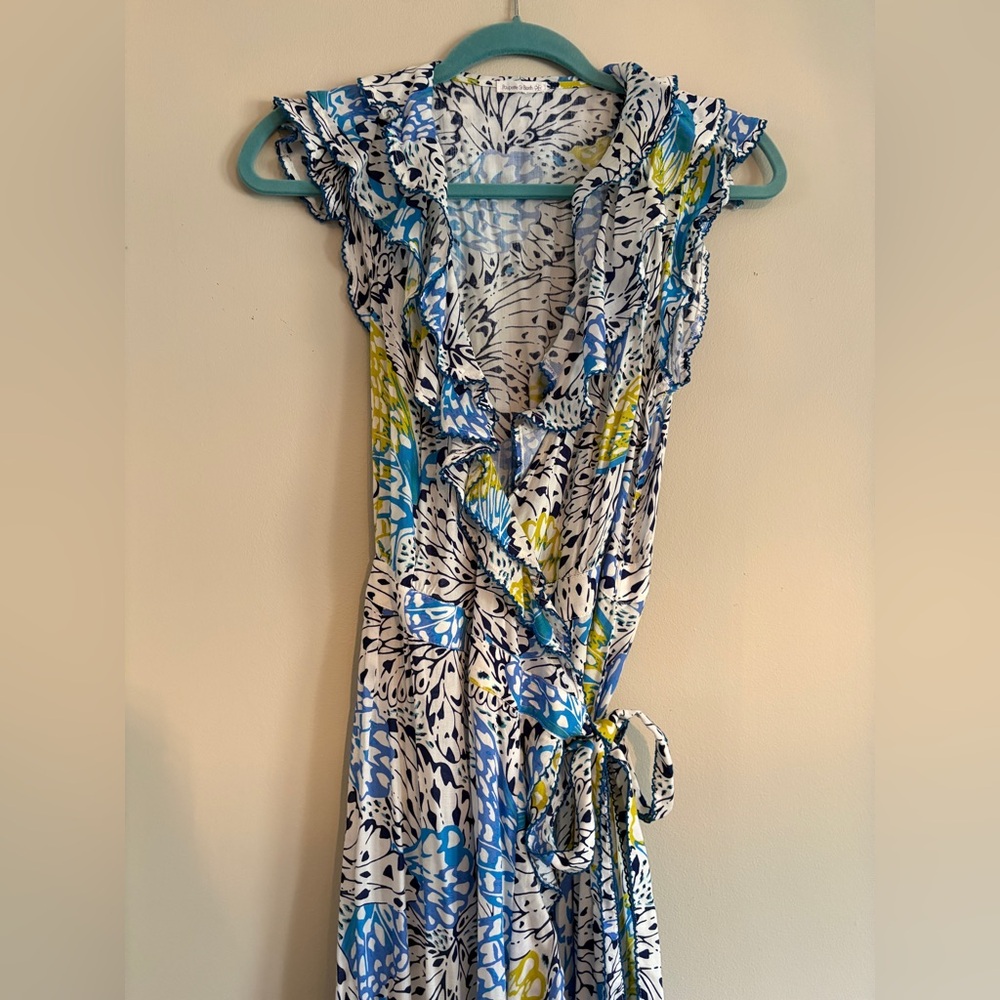 Poupette St Barth Aude Midi Dress in Blue Ailes - Picture 5 of 7